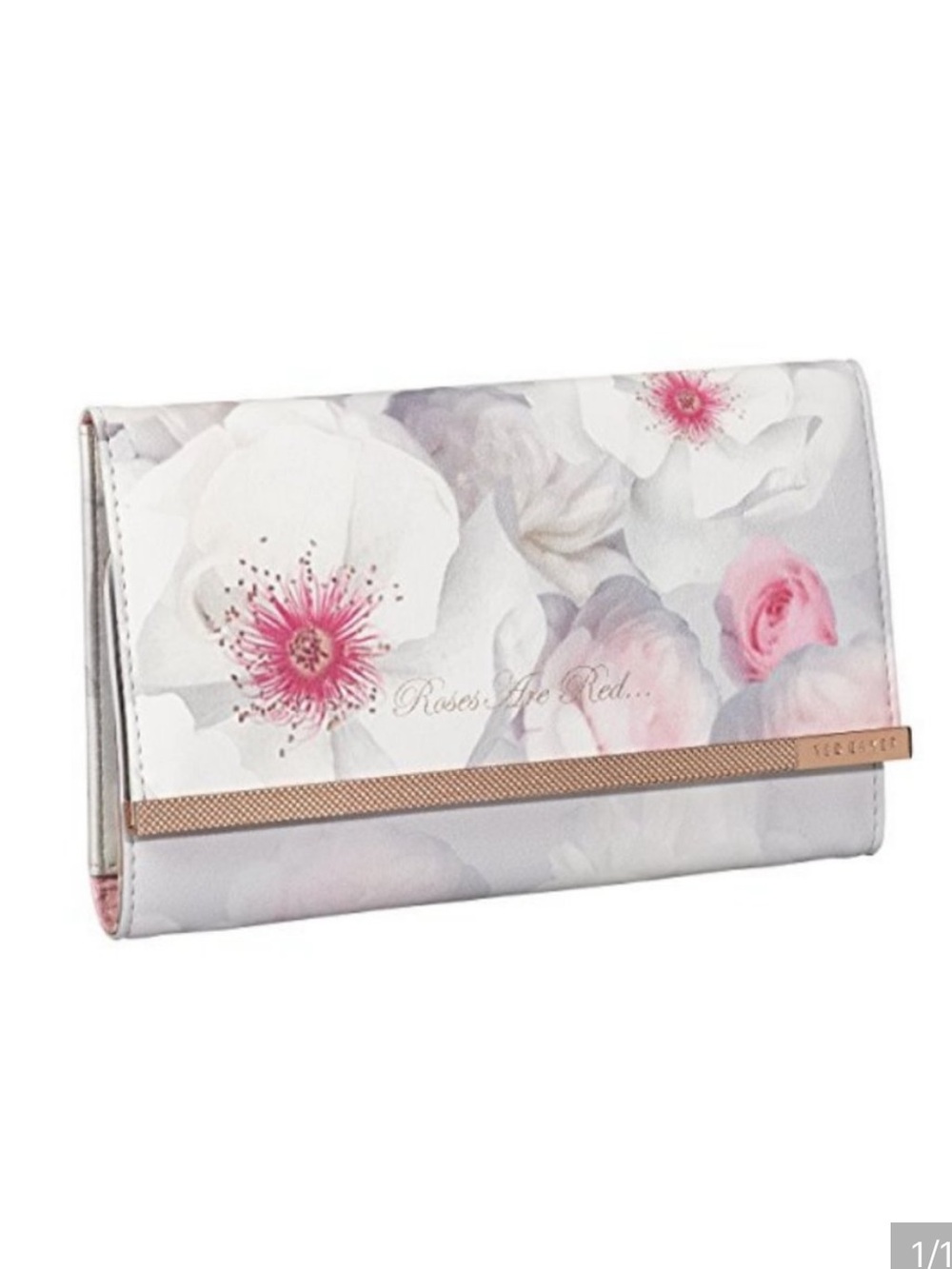 Ted Baker floral Jewelry Roll Storage Case Soft Wallet